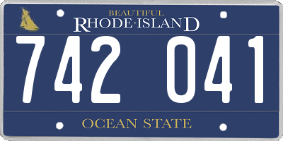 RI license plate 742041