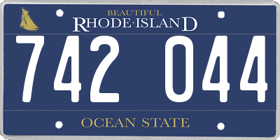 RI license plate 742044