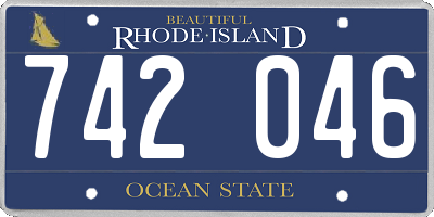 RI license plate 742046