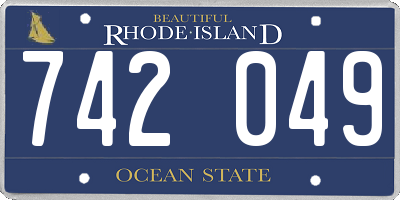 RI license plate 742049