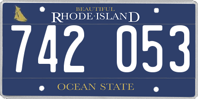 RI license plate 742053