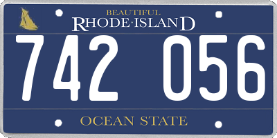 RI license plate 742056