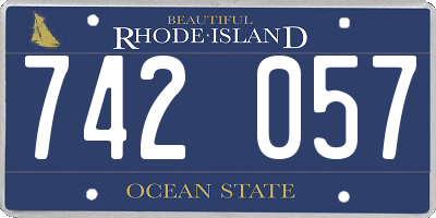 RI license plate 742057