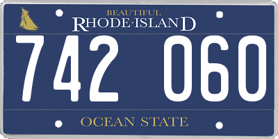 RI license plate 742060