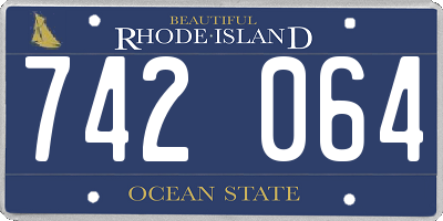 RI license plate 742064