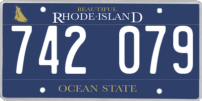 RI license plate 742079