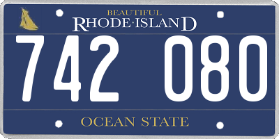 RI license plate 742080