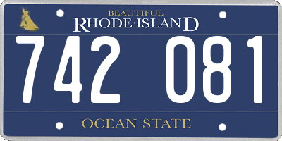RI license plate 742081
