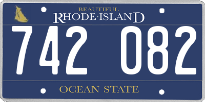 RI license plate 742082