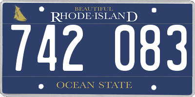 RI license plate 742083