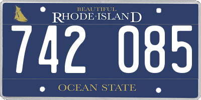 RI license plate 742085