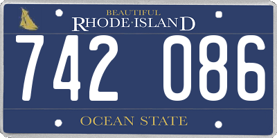RI license plate 742086