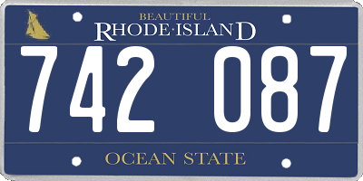 RI license plate 742087