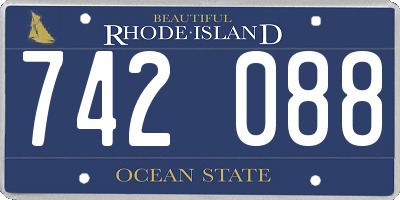 RI license plate 742088