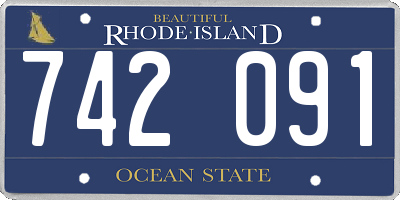 RI license plate 742091