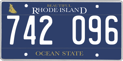 RI license plate 742096