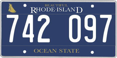 RI license plate 742097