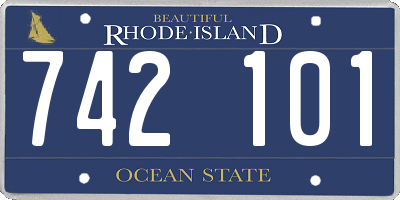 RI license plate 742101