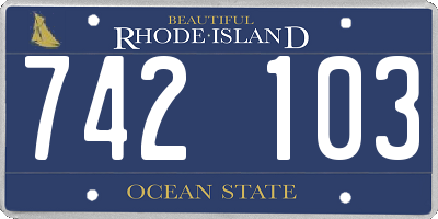 RI license plate 742103