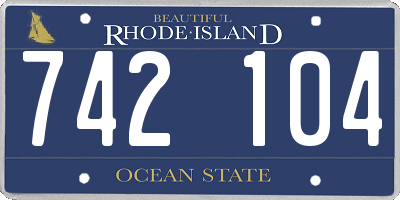 RI license plate 742104