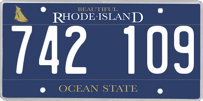 RI license plate 742109