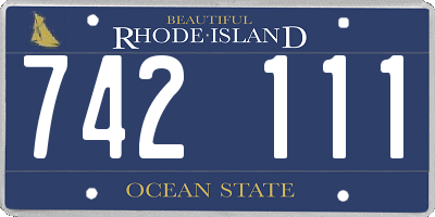 RI license plate 742111