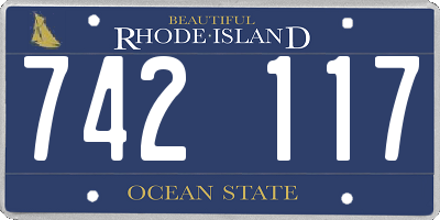 RI license plate 742117