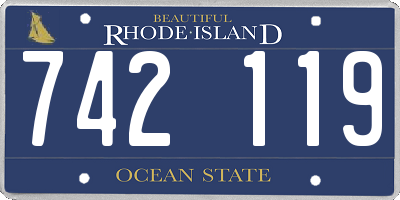 RI license plate 742119