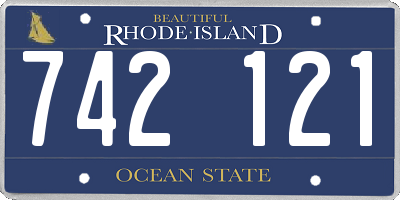 RI license plate 742121