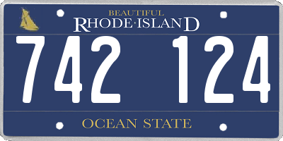 RI license plate 742124