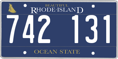 RI license plate 742131
