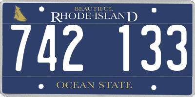 RI license plate 742133