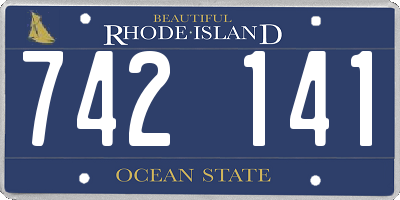 RI license plate 742141