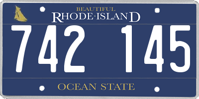 RI license plate 742145