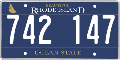 RI license plate 742147