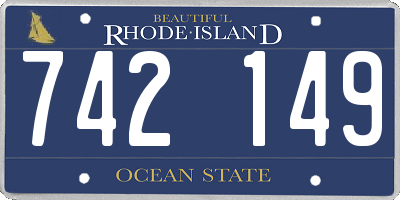 RI license plate 742149
