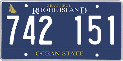 RI license plate 742151