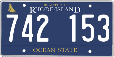RI license plate 742153