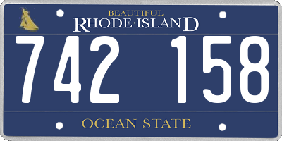 RI license plate 742158