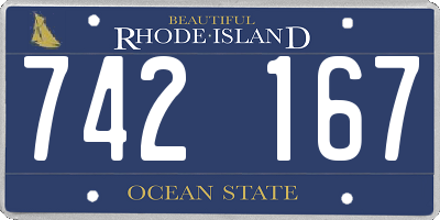 RI license plate 742167