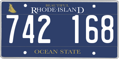 RI license plate 742168