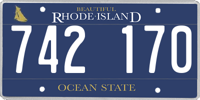 RI license plate 742170