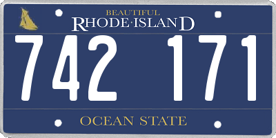 RI license plate 742171