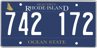 RI license plate 742172