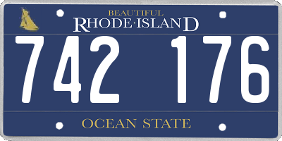 RI license plate 742176