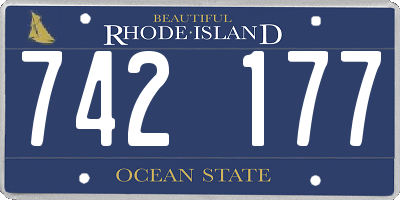 RI license plate 742177