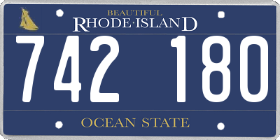RI license plate 742180