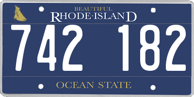 RI license plate 742182