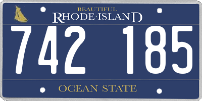 RI license plate 742185