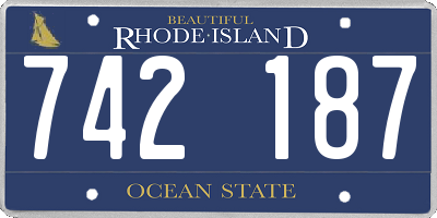 RI license plate 742187